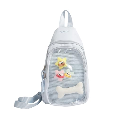 jebyltd Clear Itabag Chest Chest Bag Transparent Itabag Crossbody Rucksack Mode Slings Bag Handtasche Dayback Für Frauen Clear Crossbody Rucksack von jebyltd