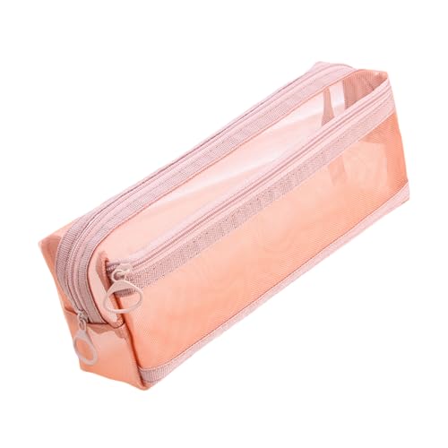 jebyltd Clear Pencil Case Doppelschichtstiftbeutel Großer Kapazitätsbeutel Storage Bag Tragbarer Make Up Aufbewahrungstasche Transparenter Stift von jebyltd