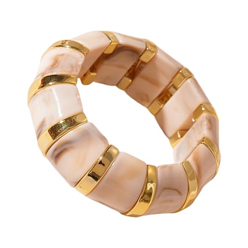 jebyltd Dehnbares Acryl Armreifen Elastisches Retro Armband Armband Stylish Unisex Temperament Schmuck Für Lässige Oder Formelle Vintage Inspirierte Stretcharmband von jebyltd