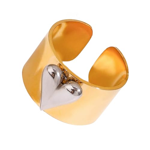 jebyltd Elegante Herzförmige Offene Ringe Zeitgenössischer Herz Offener Ringe In Mehrfarbigen Designs Für Alltägliche Versammlungen Mode von jebyltd