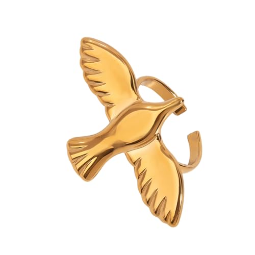 jebyltd Elegante Offene Ringe Friedenstauben Fingerringe Edelstahl Offen Einstellbares Stilvolles Accessoire Für Kunstbegeisterte Persönlicher Charmeschmuck jebyltd Elegante Offene Ringe Friedenstauben Fingerringe Edelstahl Offen Einstellbares Stilvolles Accessoire Für Kunstbegeisterte Persönlicher Charmeschmuck von jebyltd