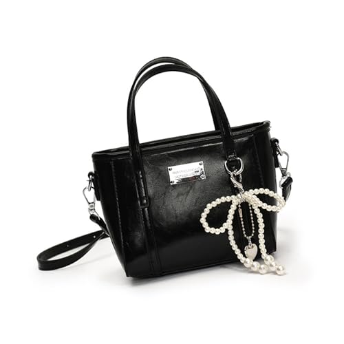 jebyltd Elegante Umhängetaschen Mode Crossbody Taschen Mit Perlenbögen Anhänger PU Lederhandtasche Für Verschiedene Outfits Und Gelegenheit Frauenbeutel von jebyltd