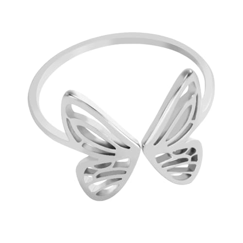 jebyltd Eleganter Schmetterling Offene Ringe Schmuck Zarte Verstellbare Schmetterlingsringe Einzigartiger Finger Für Mode Enthusiasten Allergisch Resistent jebyltd Eleganter Schmetterling Offene Ringe Schmuck Zarte Verstellbare Schmetterlingsringe Einzigartiger Finger Für Mode Enthusiasten Allergisch Resistent von jebyltd