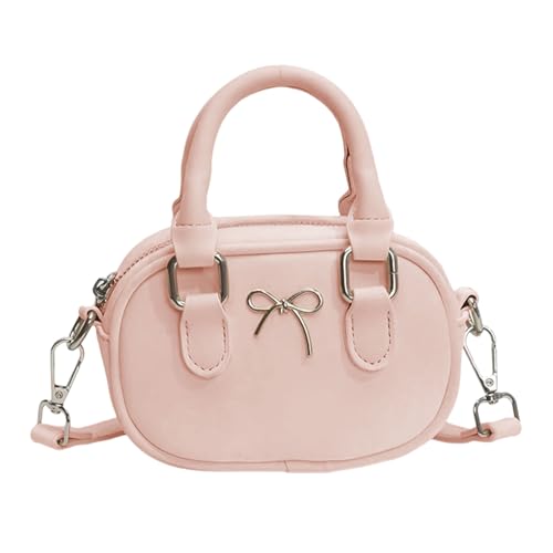 jebyltd Frauen Bowling Tasche Kleine Schulter Trendige Handtasche All Matching Boten Pendeln Einfache Crossbody Frauen Bowling Kleine Schulter Schöne Bögen Crossbody Pendeln von jebyltd