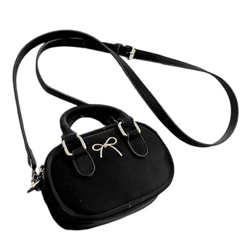 jebyltd Frauen Bowling Tasche Kleine Schulter Trendige Handtasche All Matching Boten Pendeln Einfache Crossbody Frauen Bowling Kleine Schulter Schöne Bögen Crossbody Pendeln von jebyltd
