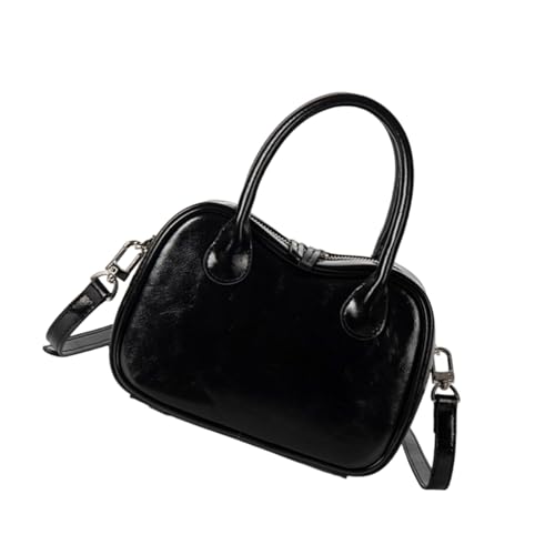 jebyltd Frauen Lässig Quadratwendung PU Leder Handheld Bowling Taschen Mit Verstellbarem Riemen Zum Einkaufen Und Pendeln Von Casual Bag von jebyltd