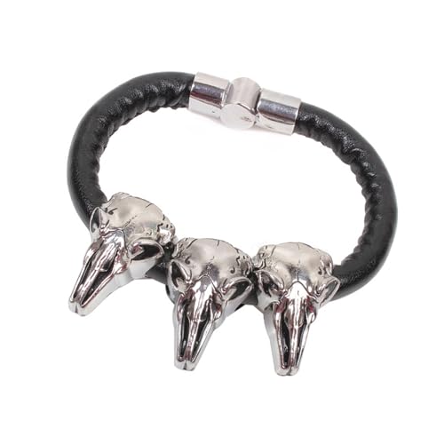 jebyltd Gothic Styles Clasp Armband Mit Ziegenschädel Charme Legierung Leder Für Rockmusikliebhaber Alloy Ziegenschädel Männer Männer jebyltd Gothic Styles Clasp Armband Mit Ziegenschädel Charme Legierung Leder Für Rockmusikliebhaber Alloy Ziegenschädel Männer Männer von jebyltd
