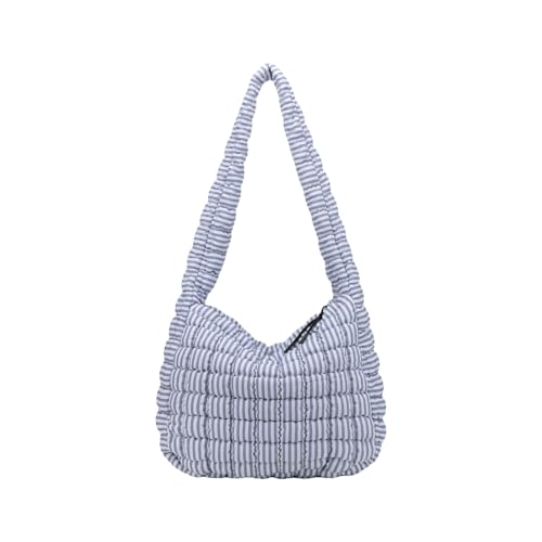 jebyltd Großer Gesteppter Pufferbeutel Mit Geräumigen Innenraum Nylon Schulter Crossbody Taschen Lässige Satchel Geldbörse Für Modische Frauen Große Crossbody Umhängetasche von jebyltd