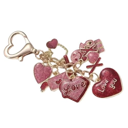jebyltd Heart Pailled Schlüsselbund Mit Schmetterling Quasten Für Modische Tasche Charme Accessoire Leichte Und Praktische Tasche Anhänger Täglich Pendelzauber von jebyltd