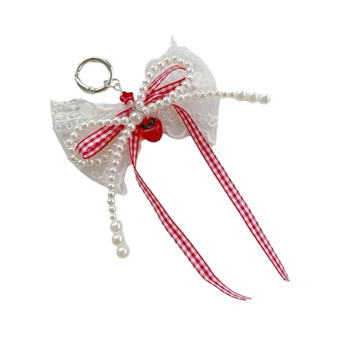 jebyltd Imitation Perlen Und Spitzen Bowknot Bag Accessoire Mit Tragbarem Design Modezubehör Für Süße Styles Enthusiasten Bowknot Charme von jebyltd