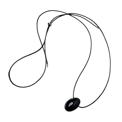 jebyltd Kugel Anhänger Halskette Vielseitiger Langer Schwarzer Kabelpullover Halskette Mit Kugel Anhänger Runde Edelsteine von jebyltd