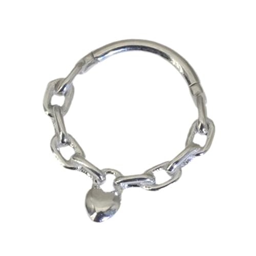jebyltd Mode Herzkette Septum Schmuck Edelstahl Nasenringe Accessoire Für Frauen Und Mädchen Gold Oder Silber 8/10mm Septum Ringe von jebyltd