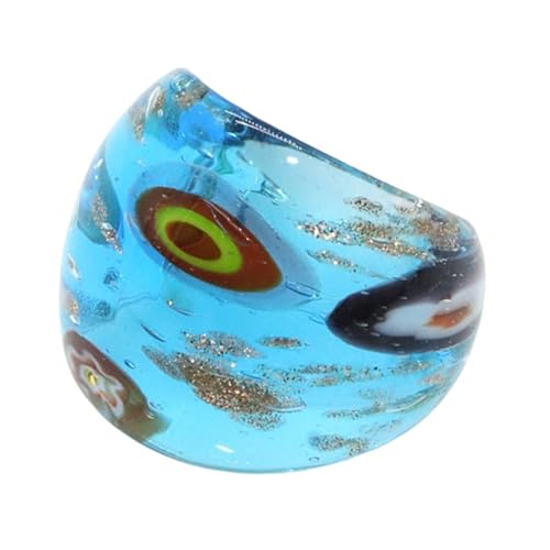 jebyltd Modische Glasringe Mit Ethnischen Mustern Und Goldenen Sandfinger Ringen Schmuckaccessoire Für Partys Und Festliche Veranstaltung Ethnischer Stilring von jebyltd