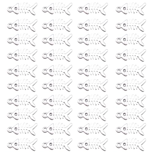 jebyltd Packung Von 40 Fischknochenanhängern Einzigartiger Robuster Legierungszauber Anhänger Für Handgefertigte Schmuck Und Accessoires In Antiken Bronzeschmuckzubehör von jebyltd