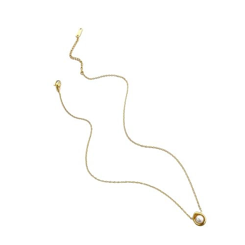 jebyltd Perlenperlen Anhänger Halskette Frauen Hals Schmuck Edelstahl Textur Blumenheize Halskette Für Verschiedene Anlässe Modeschmuck Für Frauen von jebyltd