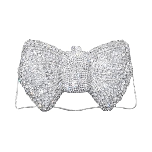 jebyltd Raffinierte Abendtasche Elegantes Bankett Handtasche Schulter Geldbeutel Mit Strassbutterbögen Für Modische Damen Glitzerische Schmetterlingsbögen Geldbörse jebyltd Raffinierte Abendtasche Elegantes Bankett Handtasche Schulter Geldbeutel Mit Strassbutterbögen Für Modische Damen Glitzerische Schmetterlingsbögen Geldbörse von jebyltd