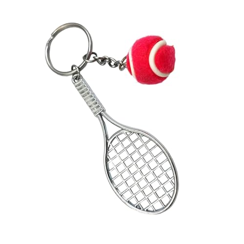 jebyltd Realistische Metall Tennisbeutel Charme Schlüsselbund Leichtes Kompakt von jebyltd