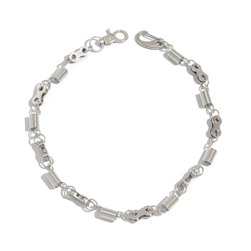 jebyltd Stilvolle Spring Coil Kette Trendy Accessoire Streetwear Kettengürtel Für Hosen Geeignete Freizeitkleidung Und Party Anlässe Streetwear Accessoires Männer Und Frauen von jebyltd