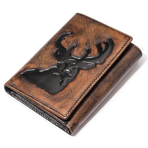 jebyltd Stilvoller Multifunktionaler Triufold Brieftasche Für Geschäftliche Und Lässige Outfits Handgebrannte Finish PU Leder Brieftasche Reise von jebyltd