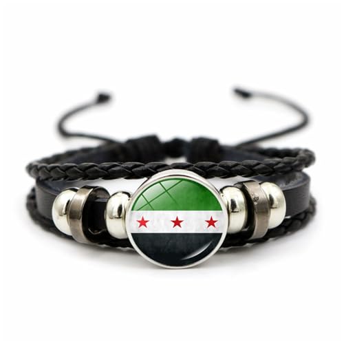 jebyltd Syrische Flaggen Designs Handgewebtes Armband Nationale Stolz Symbolisiert von jebyltd