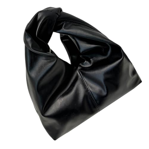 jebyltd Trendy Handtasche Leichtes Und Retro Geräumiger Umhängetasche PU Leder Achselgrundstück Für Verschiedene Outfits Black Achselbeutel Geeignet von jebyltd