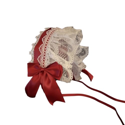 jebyltd Women Stirnband Verstellbares Haarband Ruffen Spitzen Und Bowknot Kopfstückschmuck Für Cosplay Und Punk Styles Enthusiasten Maid Kostümzubehör von jebyltd