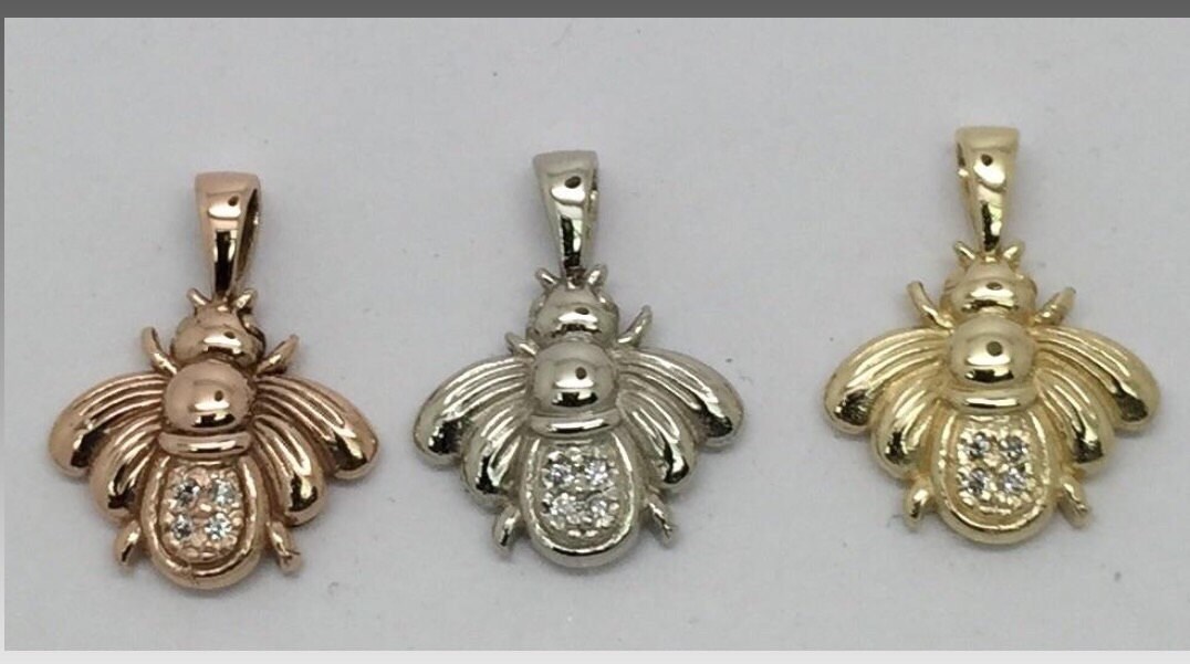 14K Diamant Bienen Anhänger, W-Y-R 14K Diamant Bienen Anhänger, W-Y-R von jecaland
