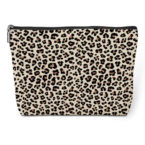 jeilink Make-up-Tasche mit Leopardenmuster, Geparden-Druck, Leoparden-Liebhaber, Geschenk, Weihnachten, Geburtstag, Geschenke für Frauen, Mehrfarbig144, 9.8x7 Inches von jeilink