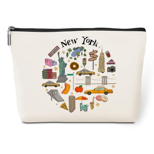 jeilink New York Chicago Nashville Italy Paris Los Angeles Las Vegas Make-up-Tasche Kosmetiktasche für Frauen Mädchen Reise Geschenke Gastgeschenke, New York8, 9.8x7 Inches jeilink New York Chicago Nashville Italy Paris Los Angeles Las Vegas Make-up-Tasche Kosmetiktasche für Frauen Mädchen Reise Geschenke Gastgeschenke, New York8, 9.8x7 Inches von jeilink