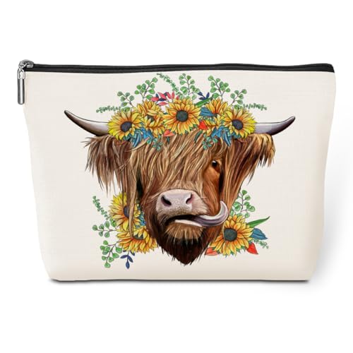 jeilink Western-Kosmetiktasche, lustiges Kuh-Geschenk für Kuh-Liebhaber, Make-up-Tasche, Kuh-Druck, Geburtstag, Dankeschön, Geschenke für Frauen, Cow2, 9.8x7 Inches jeilink Western-Kosmetiktasche, lustiges Kuh-Geschenk für Kuh-Liebhaber, Make-up-Tasche, Kuh-Druck, Geburtstag, Dankeschön, Geschenke für Frauen, Cow2, 9.8x7 Inches von jeilink