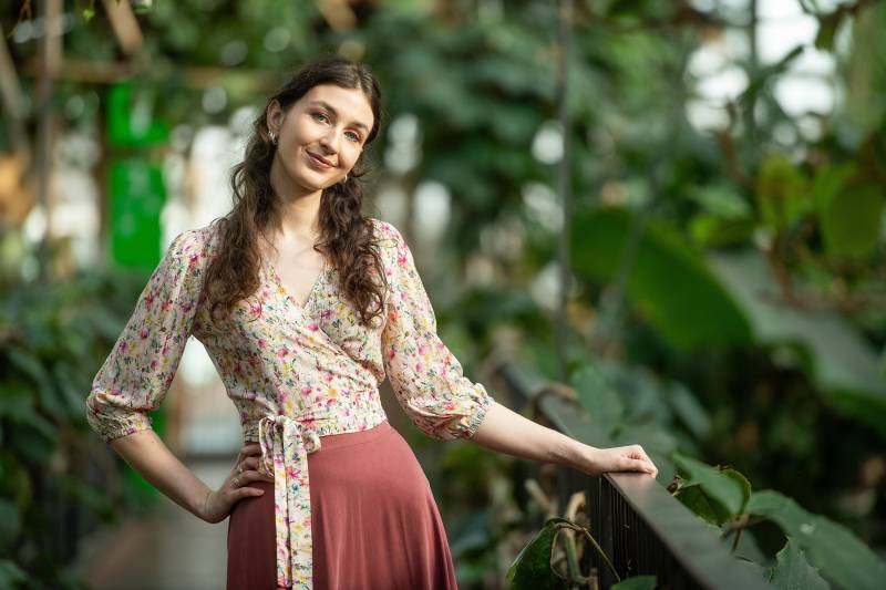 Wickeltop Mit Feinem Muster - Vivian Wickeltop Mit Feinem Muster - Vivian von jekyllundkleid