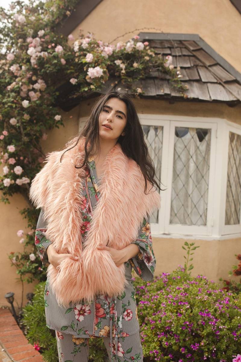 Blush Kunstpelz Schal von jennafergrace