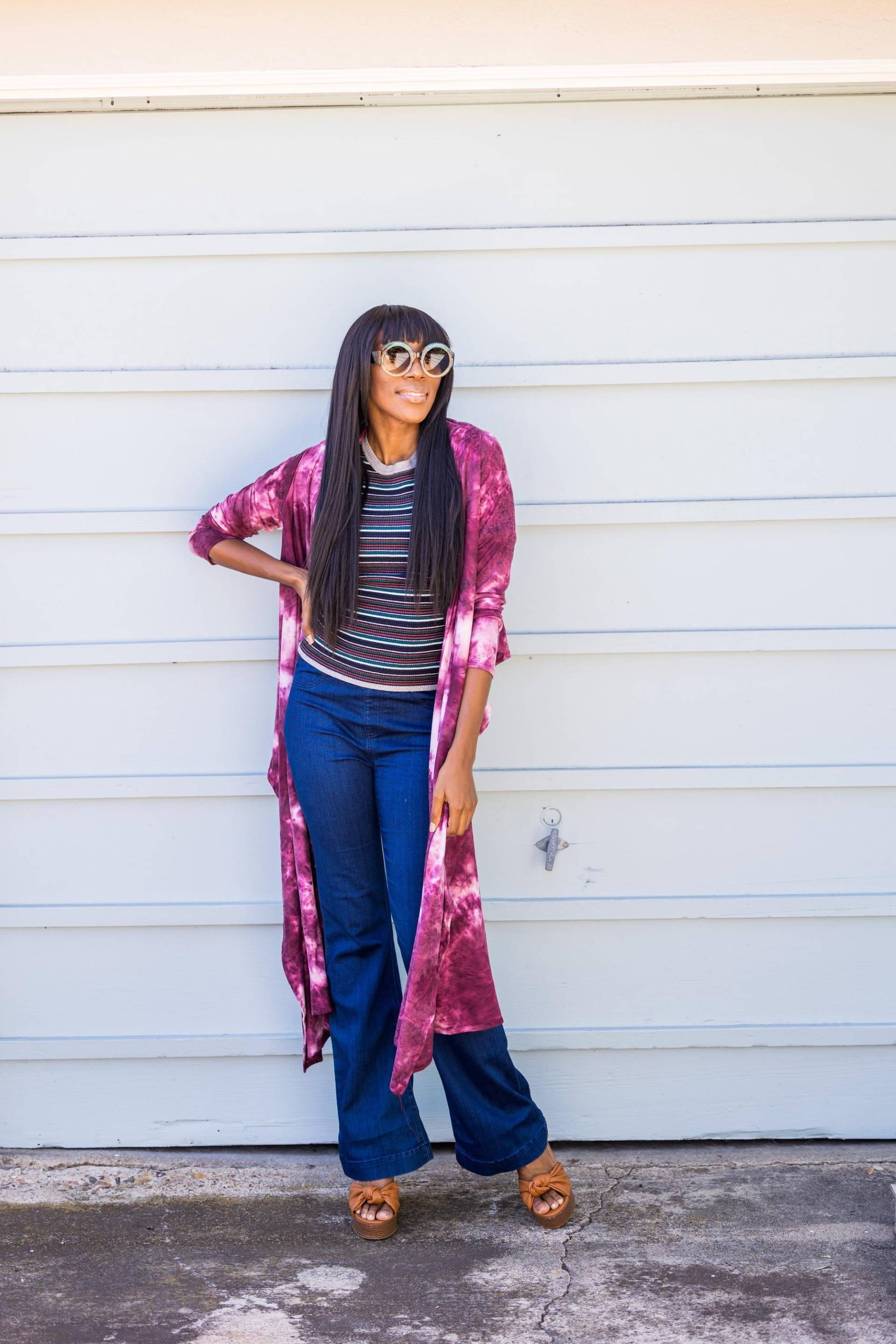 Bordeaux Tiedye Yoga Wrap von jennafergrace