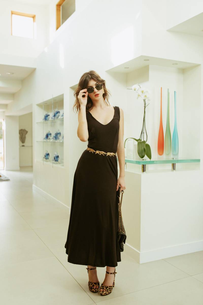 Onyx Fit & Flare Slip Dress von jennafergrace