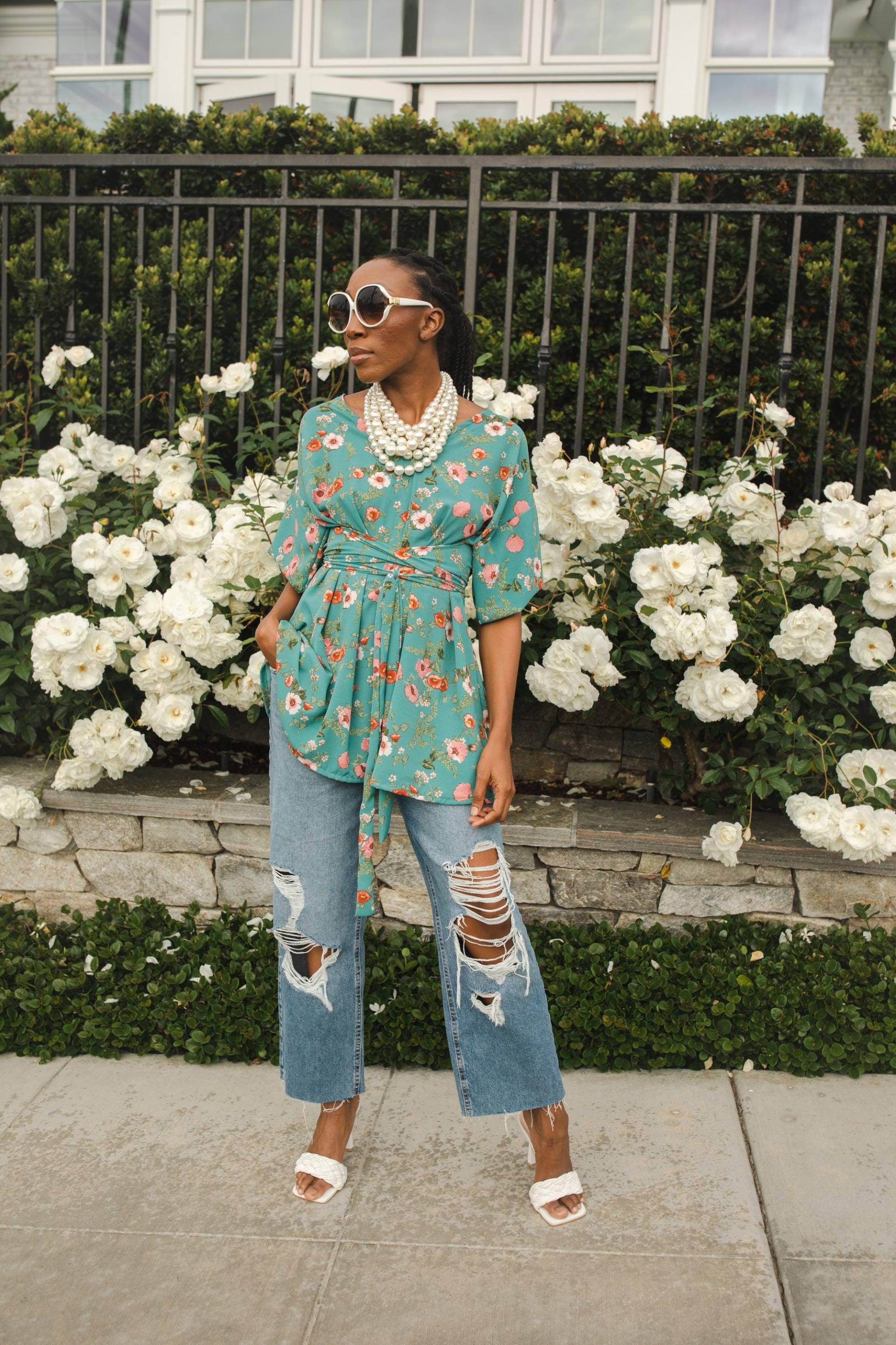 Polly Poppy Wickeltunika Bluse von jennafergrace