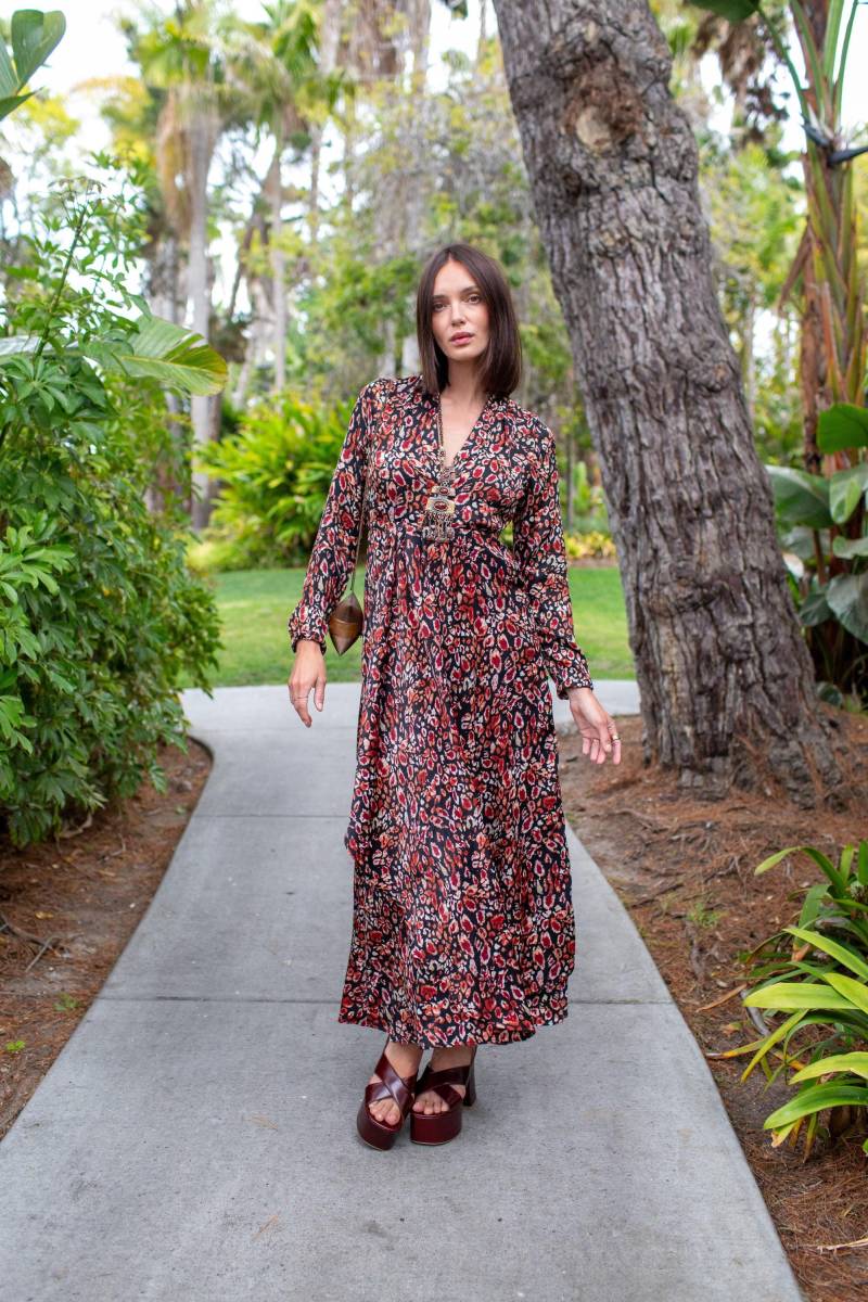 Sasha Leopard Minarett Kleid von jennafergrace