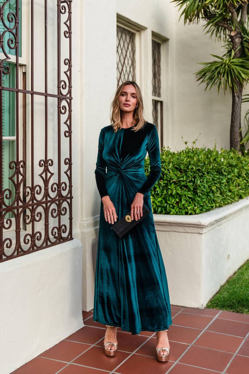 Smaragd Samt Knoten Kleid Smaragd Samt Knoten Kleid von jennafergrace