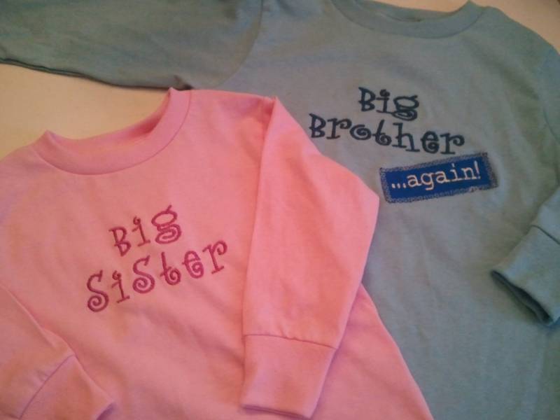 Benutzerdefinierte Geschwister Long Sleeve Shirt | Groß/Klein, Bruder/Schwester von jenncatsmeow