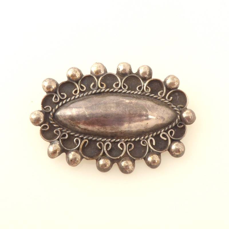 Antikes Silber Made in Mexico Geschwollenes Oval Und Kugelwirbelmuster Südwestlichen Boho Große Klobige Aussage Geschwärzte Brosche Antikes Silber Made in Mexico Geschwollenes Oval Und Kugelwirbelmuster Südwestlichen Boho Große Klobige Aussage Geschwärzte Brosche von jennydayco