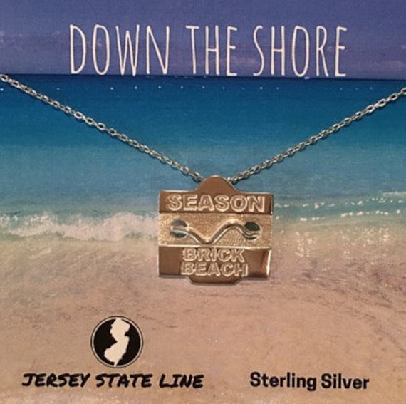 Brick Beach - Jersey Shore Sterling Silber Strand Anstecker Halskette von jerseystateline