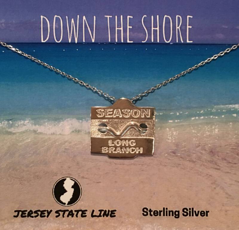 Lange Ast - Jersey Shore Sterling Silber Strand Abzeichen Halskette von jerseystateline