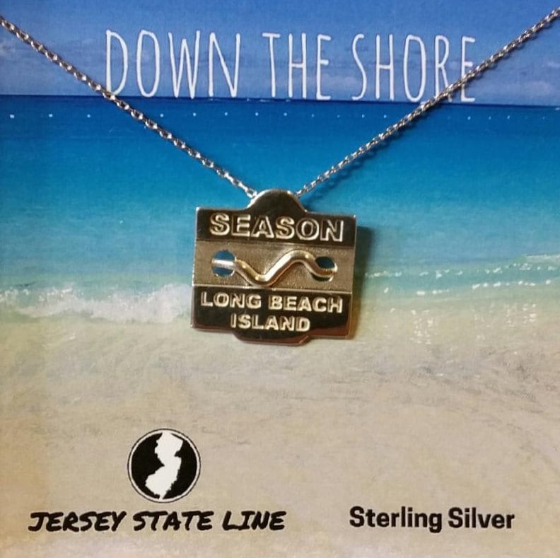 Long Beach Island - Jersey Shore Sterling Silber Strand Anstecker Halskette von jerseystateline