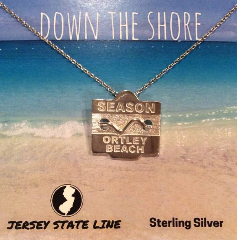 Ortley Beach - Jersey Shore Sterling Silber Strand Anstecker Halskette von jerseystateline