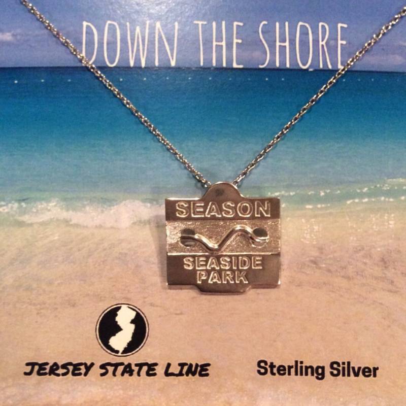 Seaside Park - Jersey Shore Sterling Silber Strand Abzeichen Halskette von jerseystateline