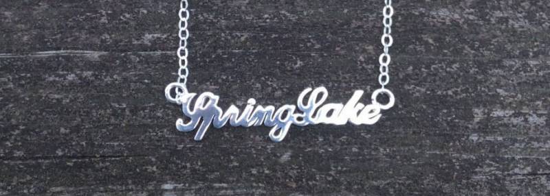 Spring Lake - New Jersey Shore Town Halskette Aus Sterlingsilber von jerseystateline