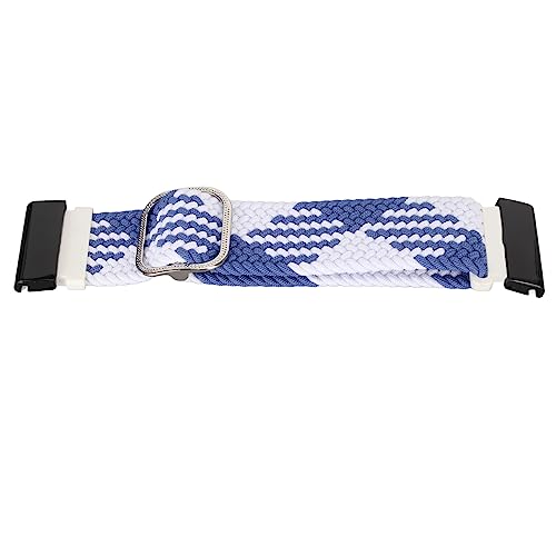 Ersatz-Uhrenarmband, Elastische Schweißabsorptionsschnalle, 26 Mm, 22 Mm, Armband, Atmungsaktiv, Zum Schwimmen (Blau Weiss) von jerss