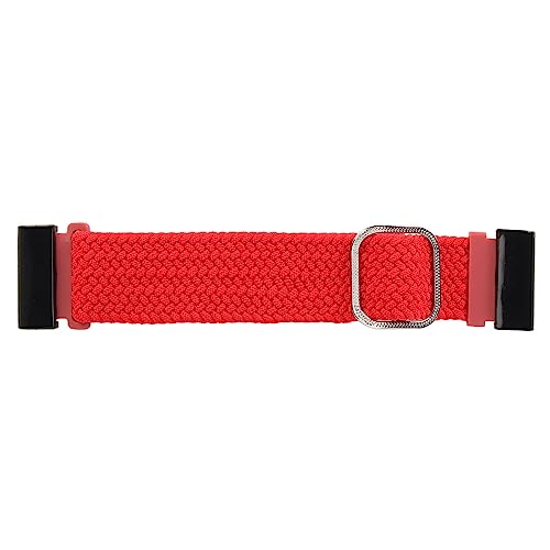 Geflochtenes Uhrenarmband, 22 Mm, Schnell Trocknendes, Dichtes Nylon-Uhrenarmband mit Hydrophober Beschichtung für den Täglichen Gebrauch von Herren (Rot) von jerss