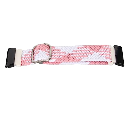 jerss Ersatz-Uhrenarmband, Elastische Schweißabsorptionsschnalle, 26 Mm, 22 Mm, Armband, Atmungsaktiv, Zum Schwimmen (Rosa Weiß) von jerss