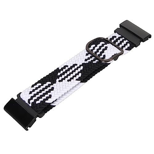 jerss Ersatz-Uhrenarmband, Elastische Schweißabsorptionsschnalle, 26 Mm, 22 Mm, Armband, Atmungsaktiv, Zum Schwimmen (Schwarz-Weiss) von jerss