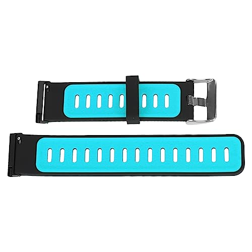 jerss Silikon-Uhrenarmband, Uhrenarmbänder mit Metallschnalle, Flexibel und Leicht zu Reinigen, Bequem mit Metallschnalle für Geschäftstreffen (Schwarz und blau) von jerss